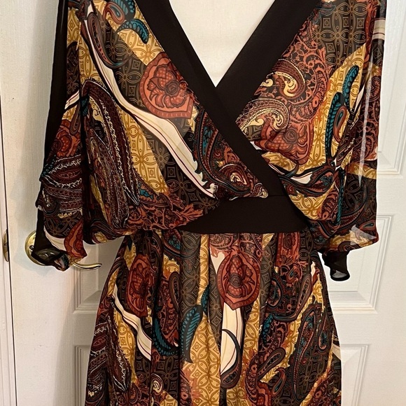 Just Me High Low Dress - Black and Brown - Picture 2 of 8